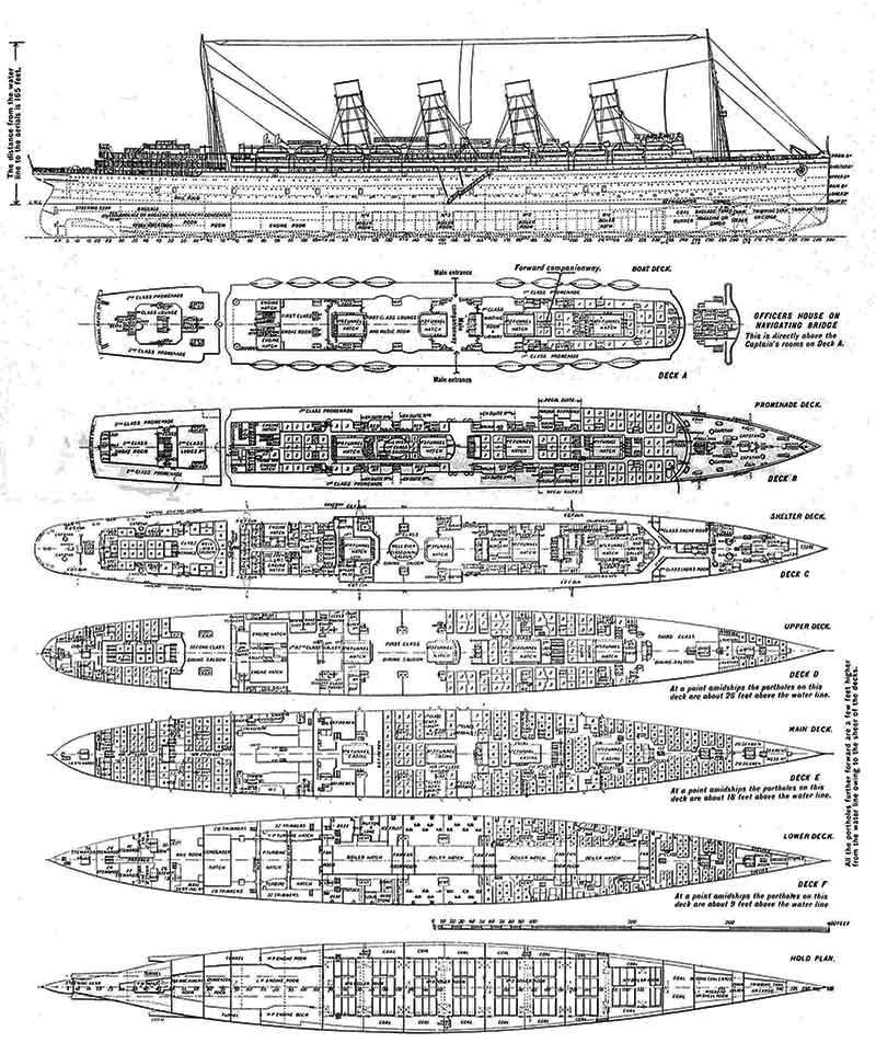 rms lusitania deck plans