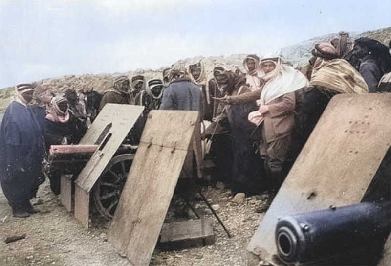 captured turkish guns tafila 1918
