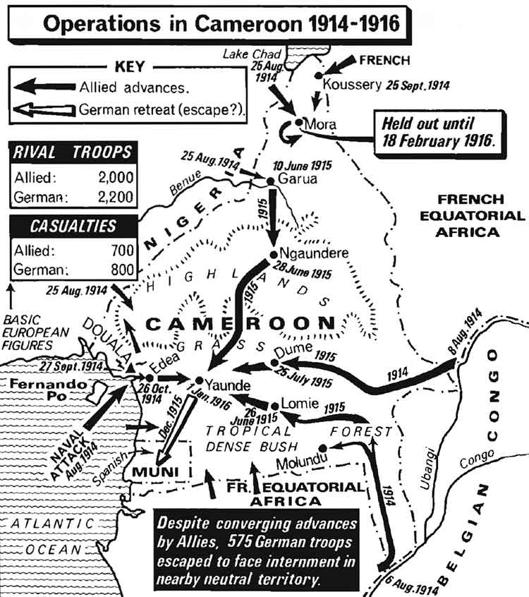 german colonies operations camaroon world war i