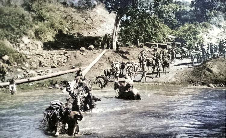 south african brigade crosses kiakafu river