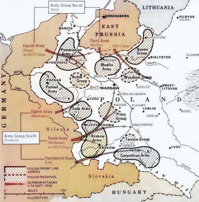 map invasion poland wwii