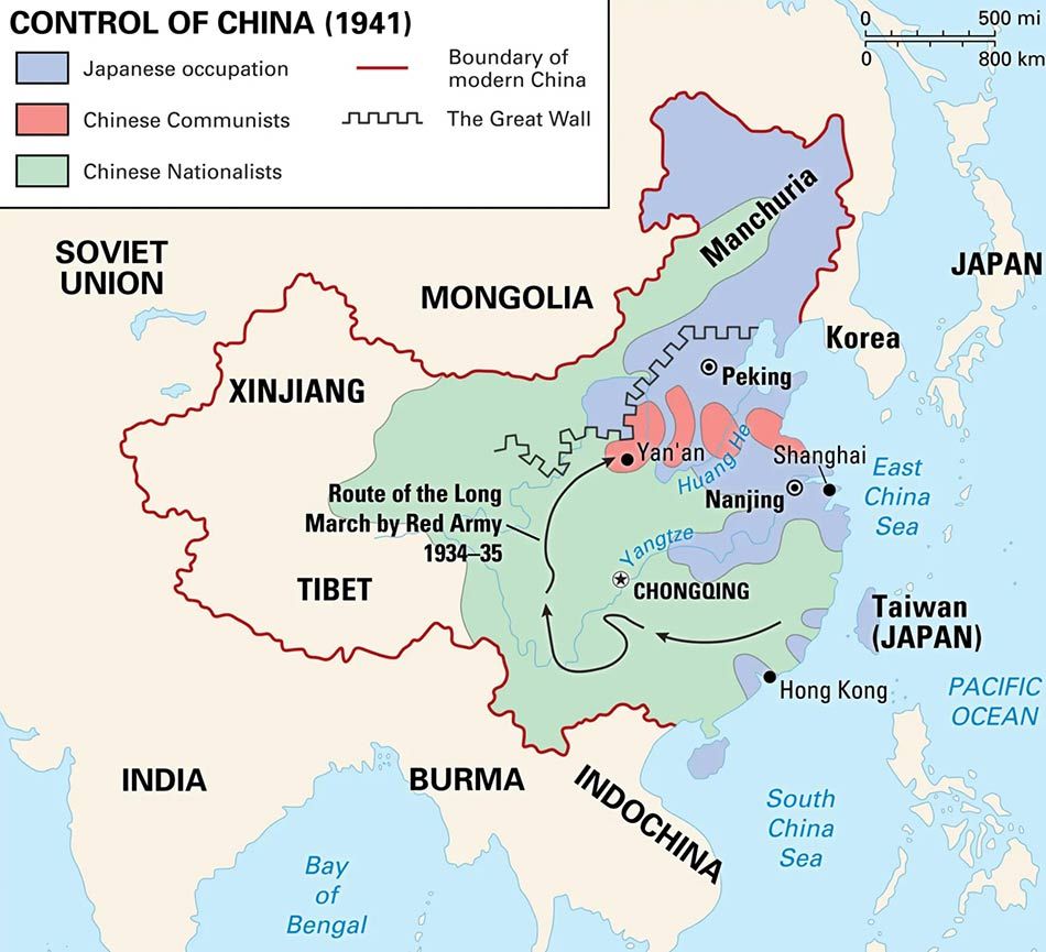 control of china 1941