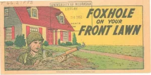 Foxhole on your Front Lawn - Comic - 1951