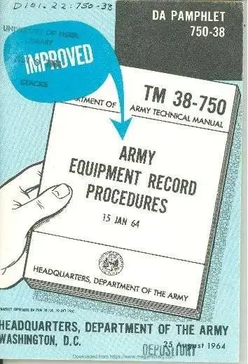 Army Equipment Record Procedures (DA PAM 750-38) 1964